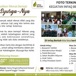 Read more about the article Menjadikan Nikmat Bertepi di SyurgaNya