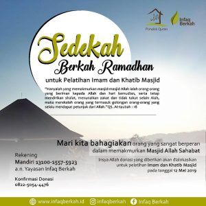 Read more about the article *Sedekah Berkah Ramadhan, untuk Pelatihan Imam dan Khatib Masjid*